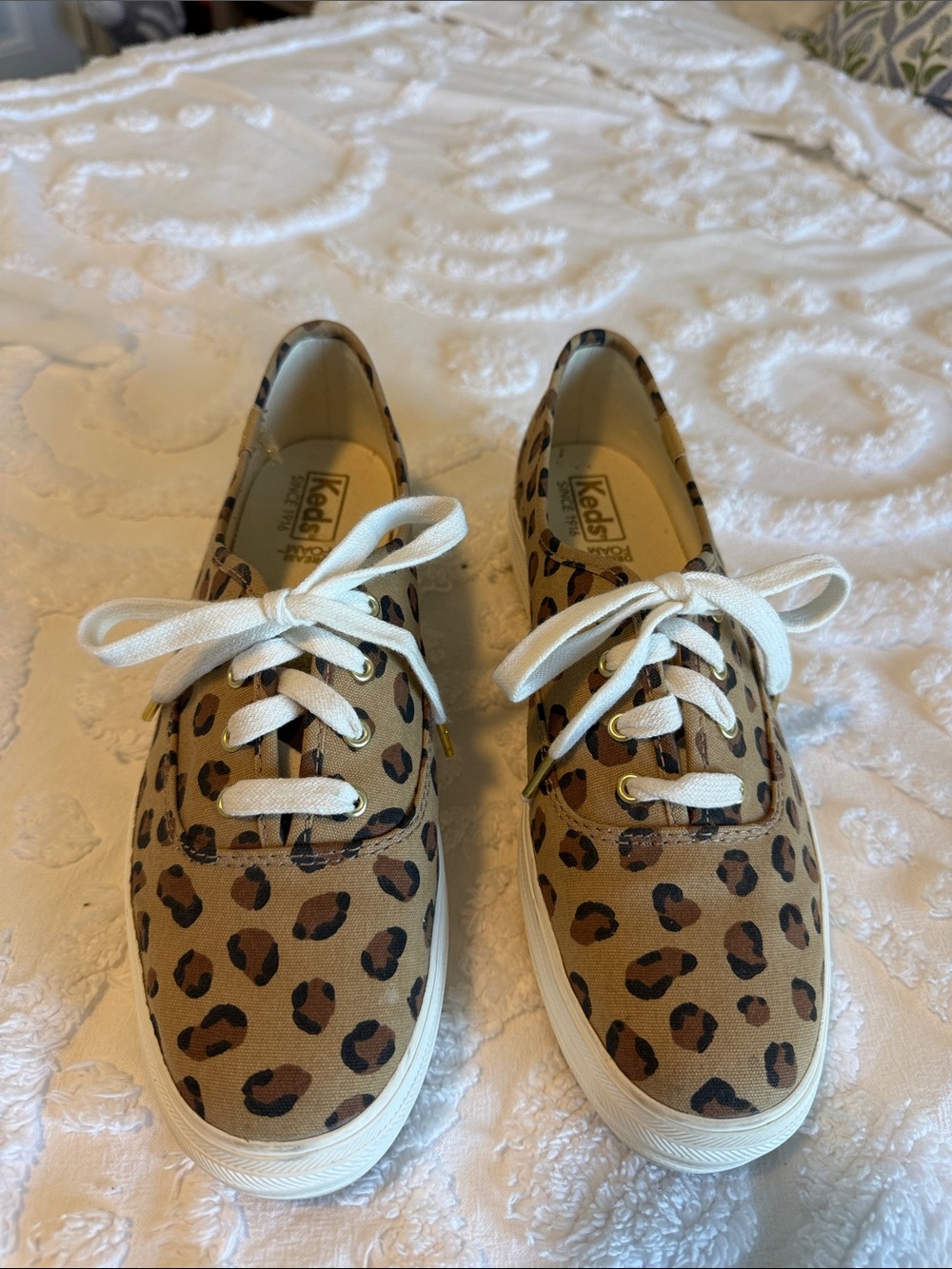 Keds Leopard Print Sneakers in Tan, Brown, Black